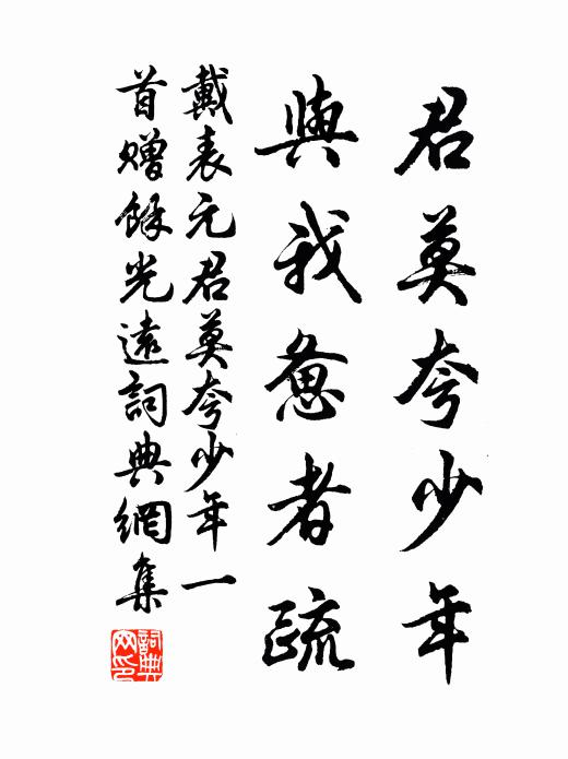 戴表元君莫夸少年,与我惫者疏书法作品欣赏