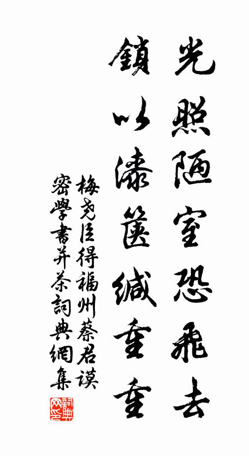 梅尧臣光照陋室恐飞去，锁以漆箧缄重重书法作品欣赏