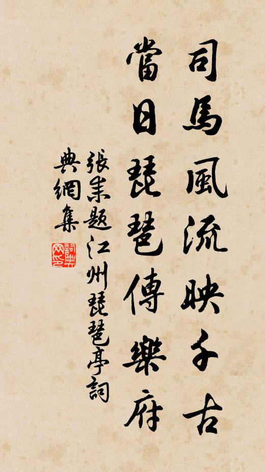 张耒司马风流映千古，当日琵琶传乐府书法作品欣赏