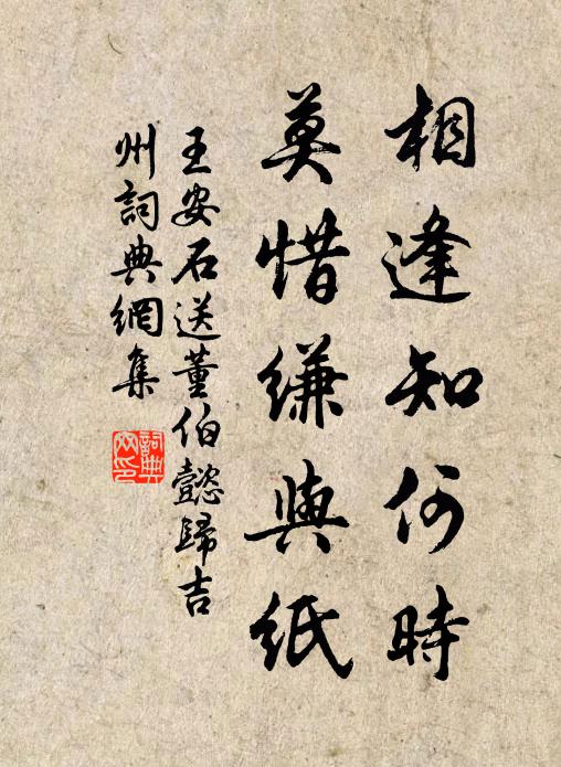王安石相逢知何时，莫惜缣与纸书法作品欣赏