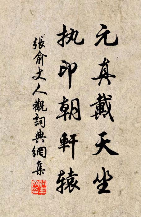 张俞元真戴天坐，执印朝轩辕书法作品欣赏