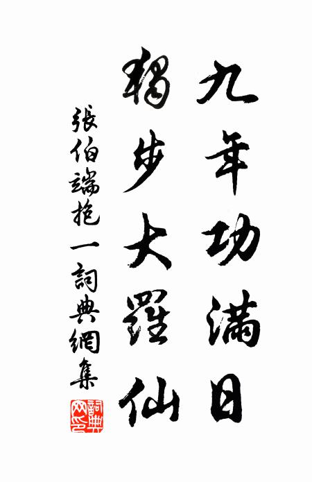 张伯端九年功满日，独步大罗仙书法作品欣赏