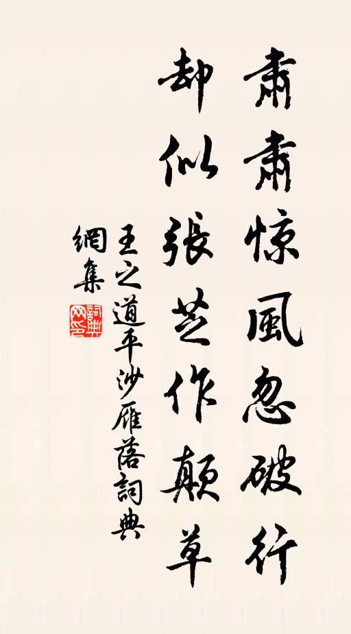 王之道肃肃惊风忽破行，却似张芝作颠草书法作品欣赏