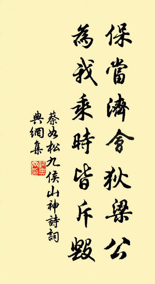 蔡如松保当济会狄梁公，为我乘时皆斥毁书法作品欣赏