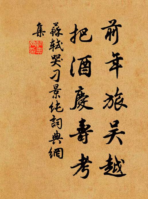 苏轼前年旅吴越，把酒庆寿考书法作品欣赏