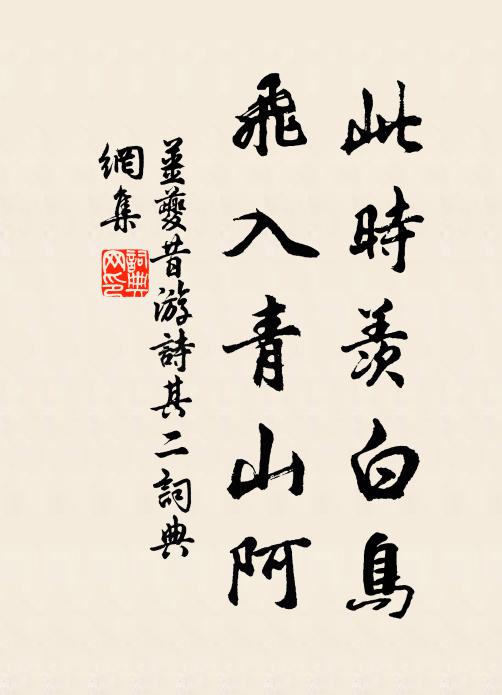 姜夔此时羡白鸟，飞入青山阿书法作品欣赏