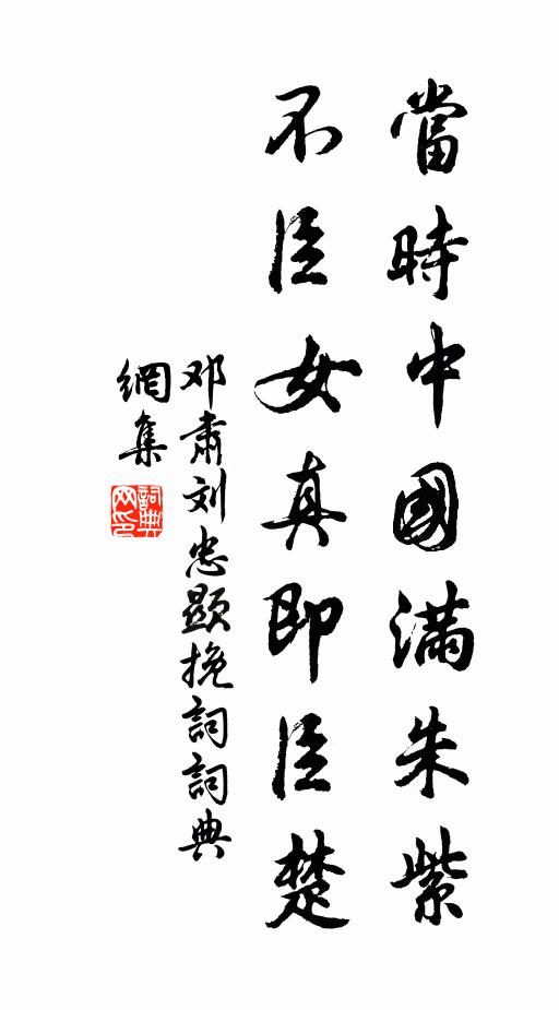 邓肃当时中国满朱紫，不臣女真即臣楚书法作品欣赏