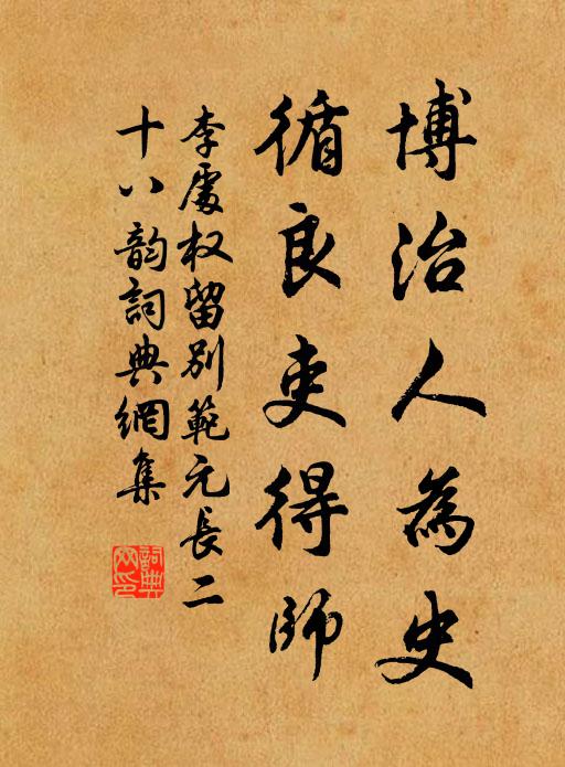 李处权博治人为史，循良吏得师书法作品欣赏