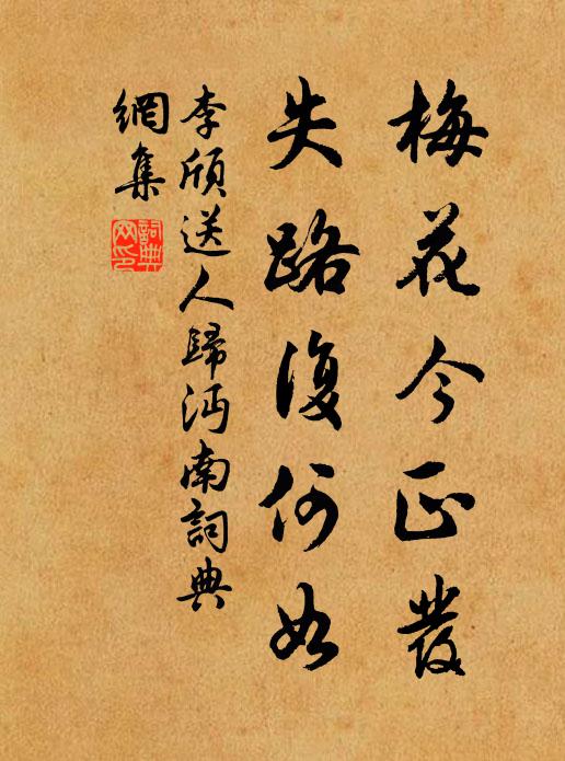 李颀梅花今正发，失路复何如书法作品欣赏