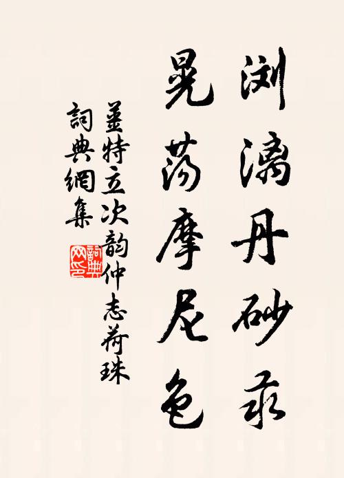 姜特立浏漓丹砂汞，晃荡摩尼色书法作品欣赏
