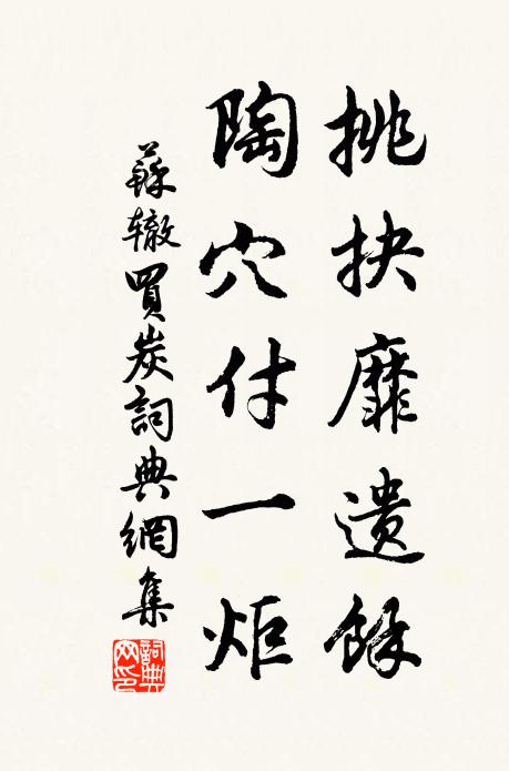 苏辙挑抉靡遗余，陶穴付一炬书法作品欣赏