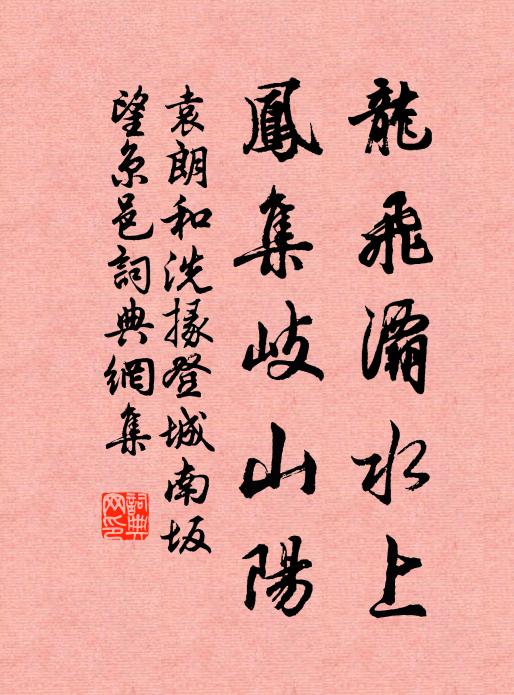 袁朗龙飞灞水上，凤集岐山阳书法作品欣赏