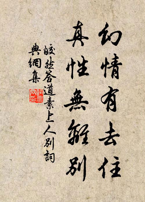皎然幻情有去住，真性无离别书法作品欣赏