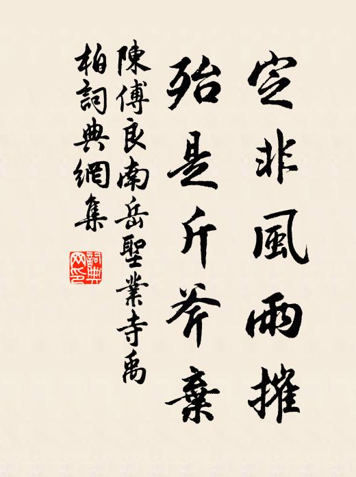 陈傅良定非风雨摧，殆是斤斧弃书法作品欣赏