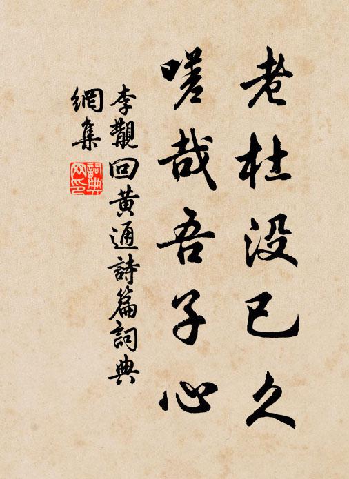 李覯老杜没已久，嗟哉吾子心书法作品欣赏