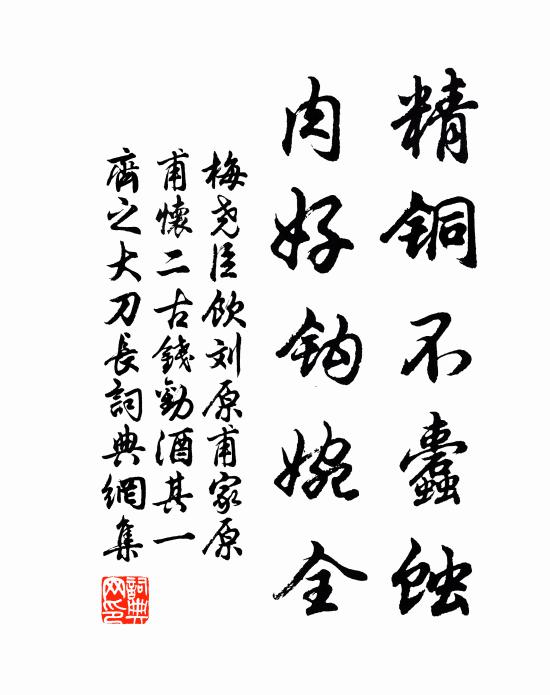 梅尧臣精铜不蠹蚀，肉好钩婉全书法作品欣赏
