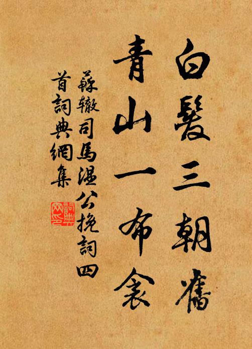 苏辙白发三朝旧，青山一布衾书法作品欣赏