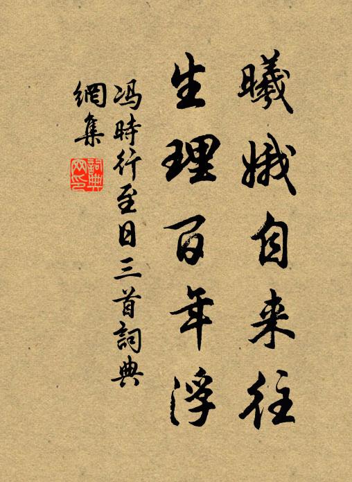 冯时行曦娥自来往，生理百年浮书法作品欣赏