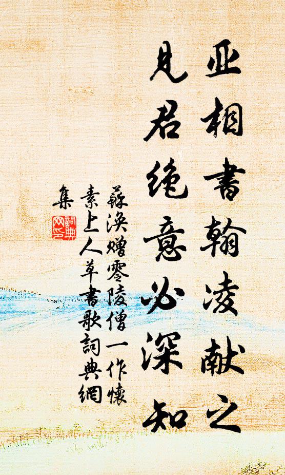 苏涣亚相书翰凌献之，见君绝意必深知书法作品欣赏