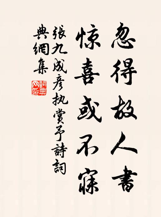 张九成忽得故人书，惊喜或不寐书法作品欣赏