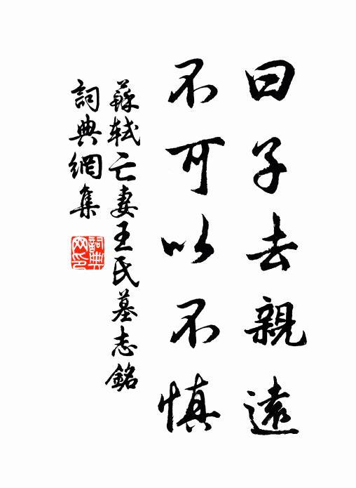 苏轼曰:“子去亲远,不可以不慎书法作品欣赏