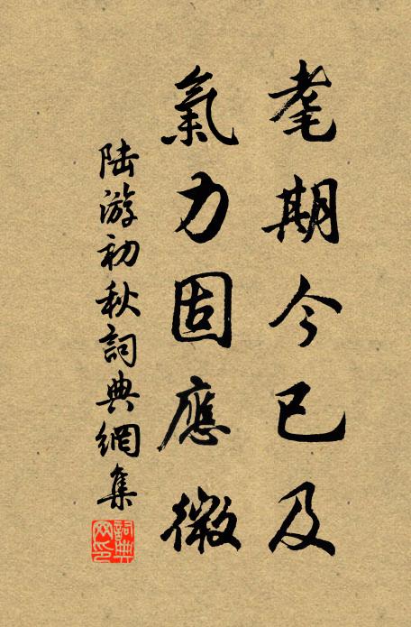 陆游耄期今已及，气力固应微书法作品欣赏