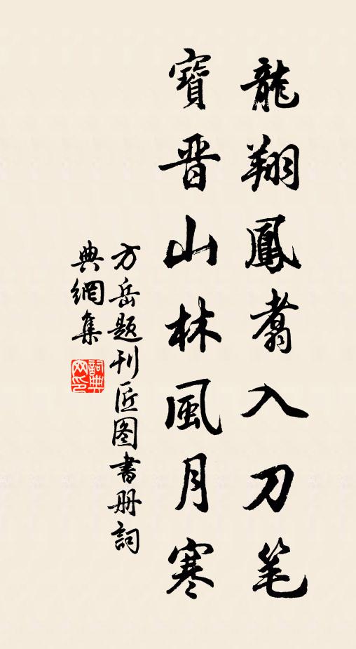 方岳龙翔凤翥入刀笔，宝晋山林风月寒书法作品欣赏