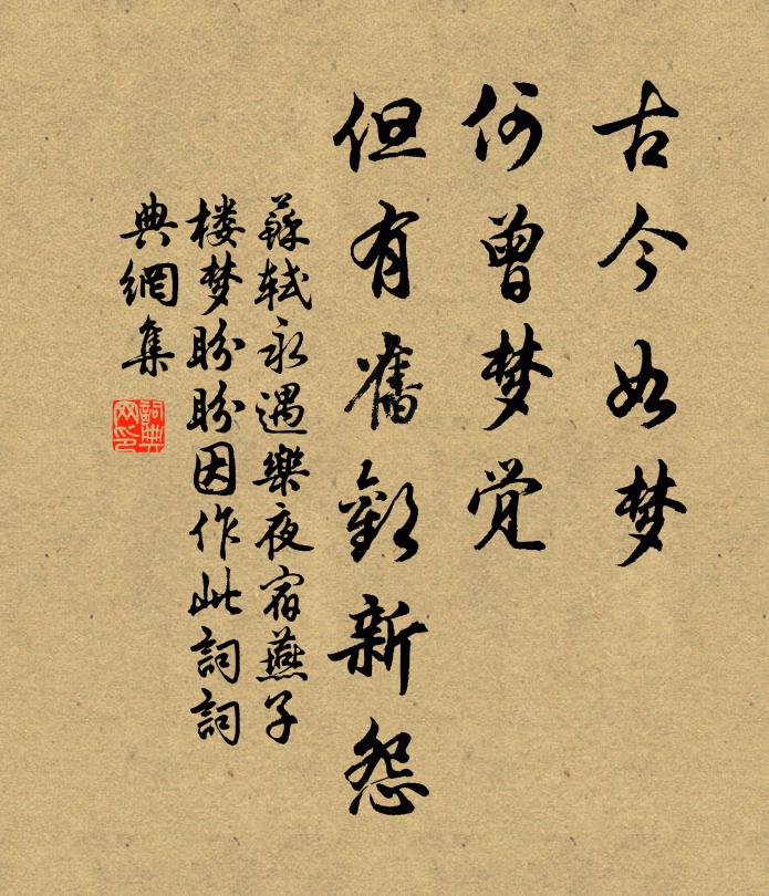 苏轼古今如梦，何曾梦觉，但有旧欢新怨书法作品欣赏