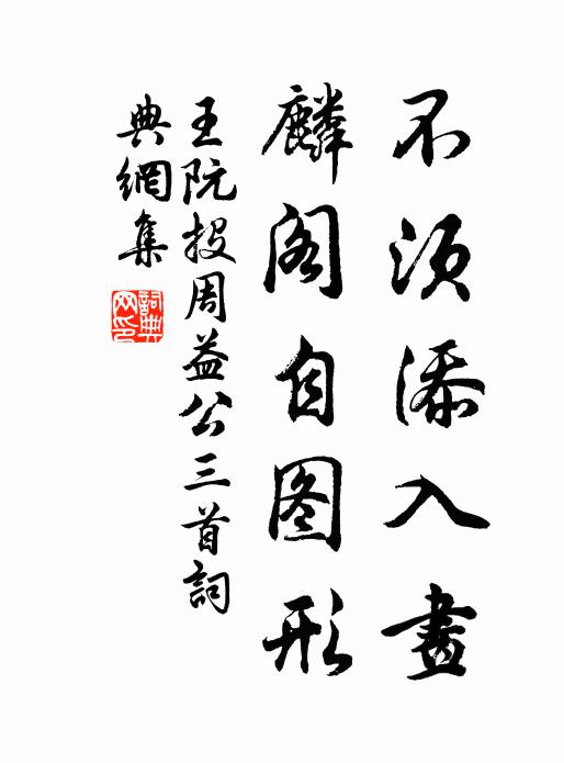 王阮不须添入画，麟阁自图形书法作品欣赏