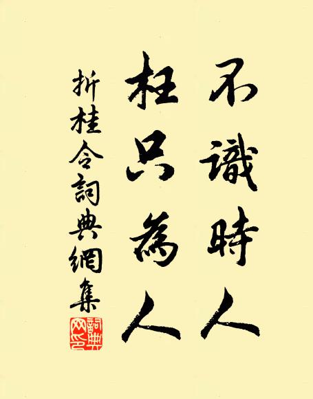佚名不识时人，枉只为人书法作品欣赏