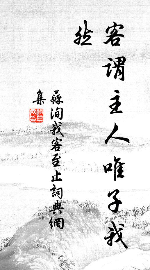 苏洵客谓主人：唯子我然书法作品欣赏
