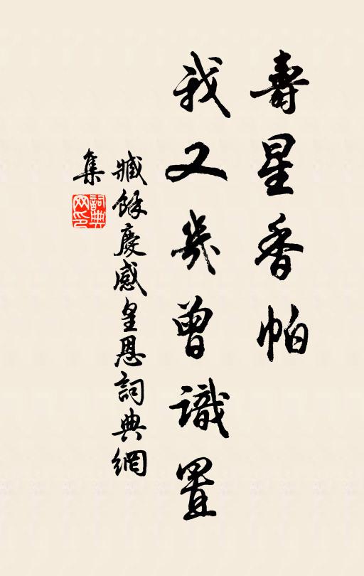 臧馀庆寿星香帕，我又几曾识置书法作品欣赏