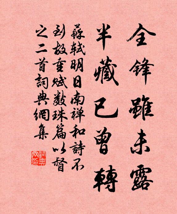 苏轼全锋虽未露，半藏已曾转书法作品欣赏