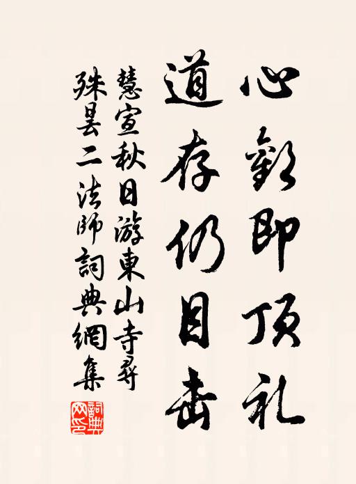 慧宣心欢即顶礼，道存仍目击书法作品欣赏