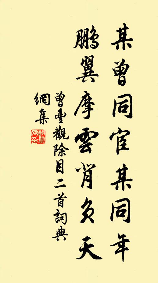 曾丰某曾同宦某同年，鹏翼摩云背负天书法作品欣赏