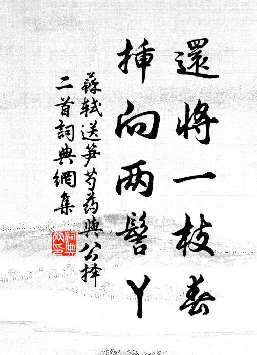 苏轼还将一枝春，插向两髻丫书法作品欣赏