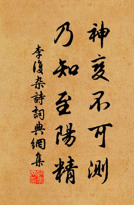 李复神变不可测，乃知至阳精书法作品欣赏