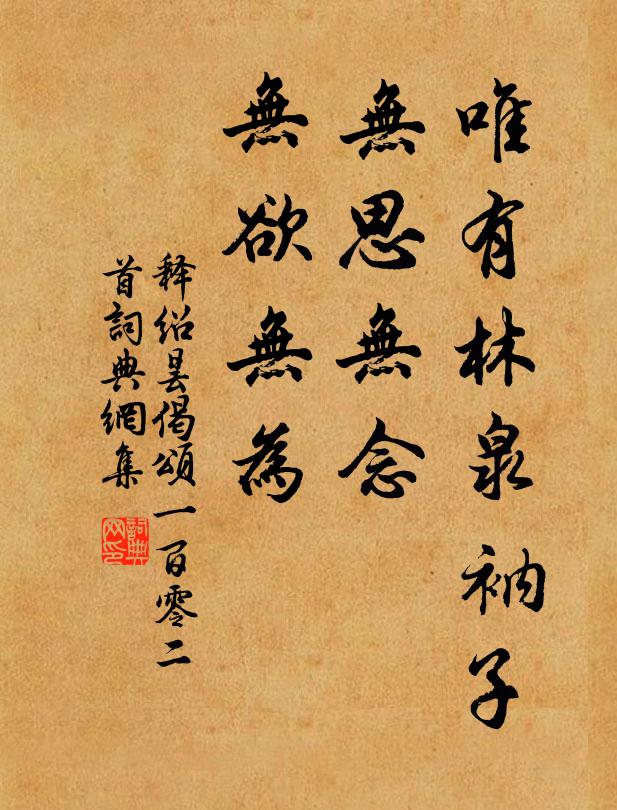 释绍昙唯有林泉衲子，无思无念，无欲无为书法作品欣赏