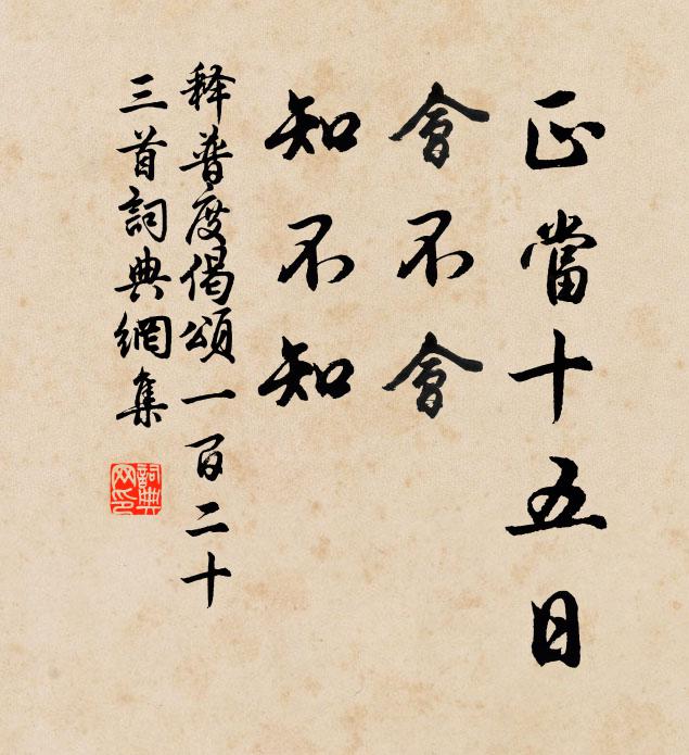释普度正当十五日，会不会，知不知书法作品欣赏
