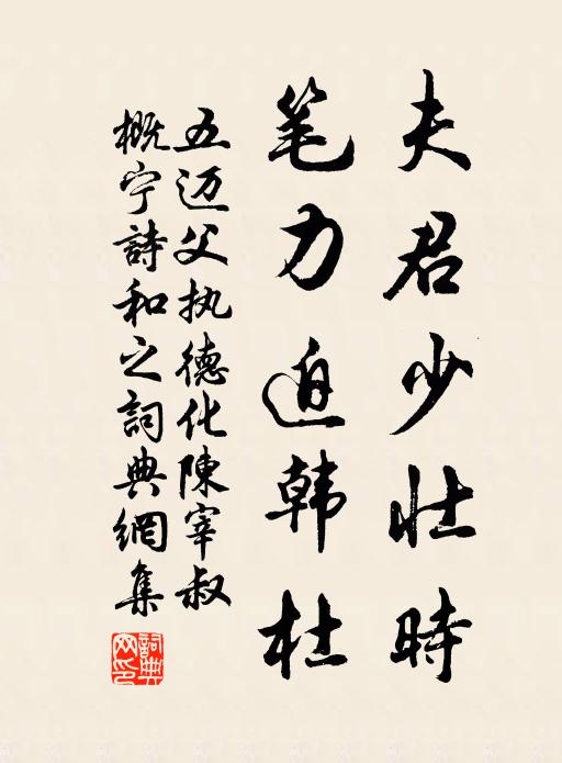五迈夫君少壮时，笔力迫韩杜书法作品欣赏