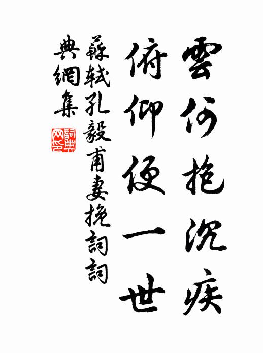 苏轼云何抱沉疾，俯仰便一世书法作品欣赏