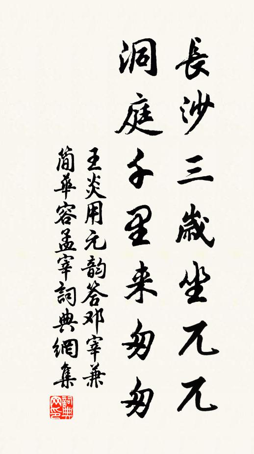 王炎长沙三岁坐兀兀，洞庭千里来匆匆书法作品欣赏