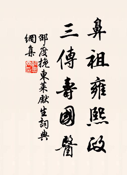 邵度鼻祖雍熙政，三传寿国医书法作品欣赏