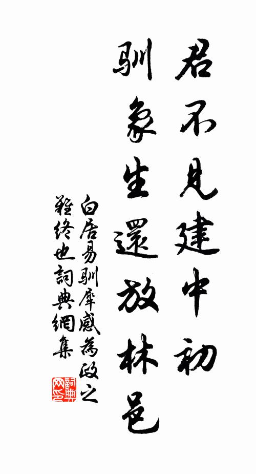 白居易君不见建中初，驯象生还放林邑书法作品欣赏