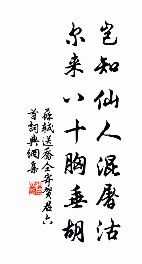 苏轼岂知仙人混屠沽，尔来八十胸垂胡书法作品欣赏