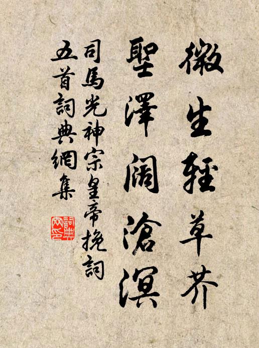 司马光微生轻草芥，圣泽阔沧溟书法作品欣赏