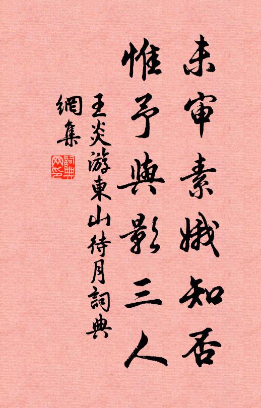 王炎未审素娥知否，惟予与影三人书法作品欣赏