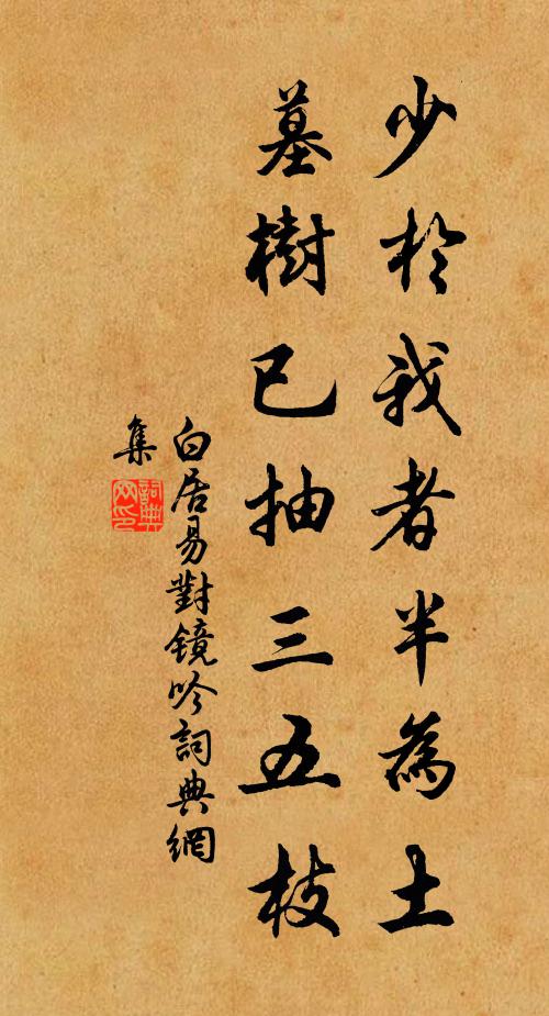 白居易少于我者半为土，墓树已抽三五枝书法作品欣赏