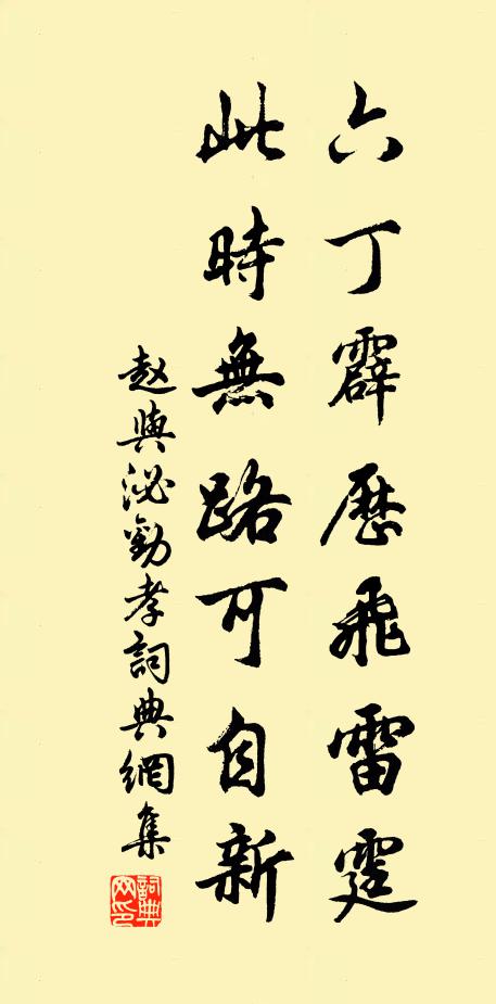 赵与泌六丁霹历飞雷霆，此时无路可自新书法作品欣赏