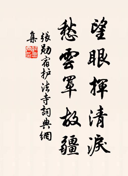 张勋望眼挥清泪，愁云罩故疆书法作品欣赏